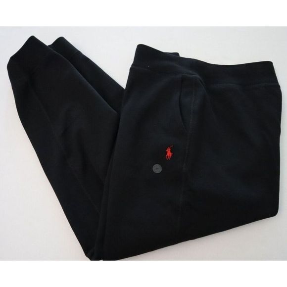 Polo Ralph Lauren Men’s Sz 2XL Black Classic Fleece Drawstring Jogger Pants $138 - Picture 6 of 9